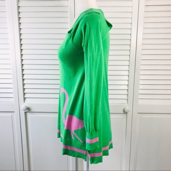 MACBETH COLLECTION Green Cold Shoulder Sweater Size Medium - Picture 5 of 11